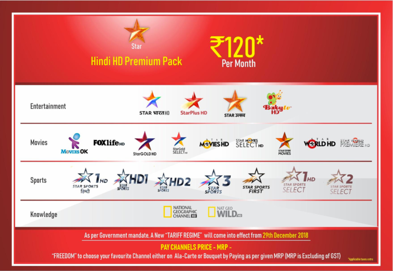 Star Hindi HD Premium Pack